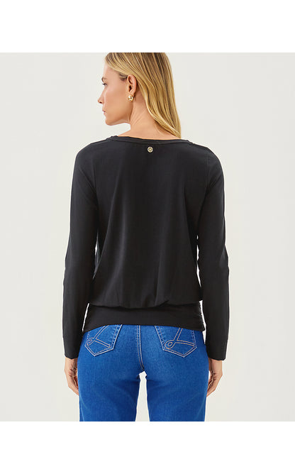 TAMIKA TOP, NOIR