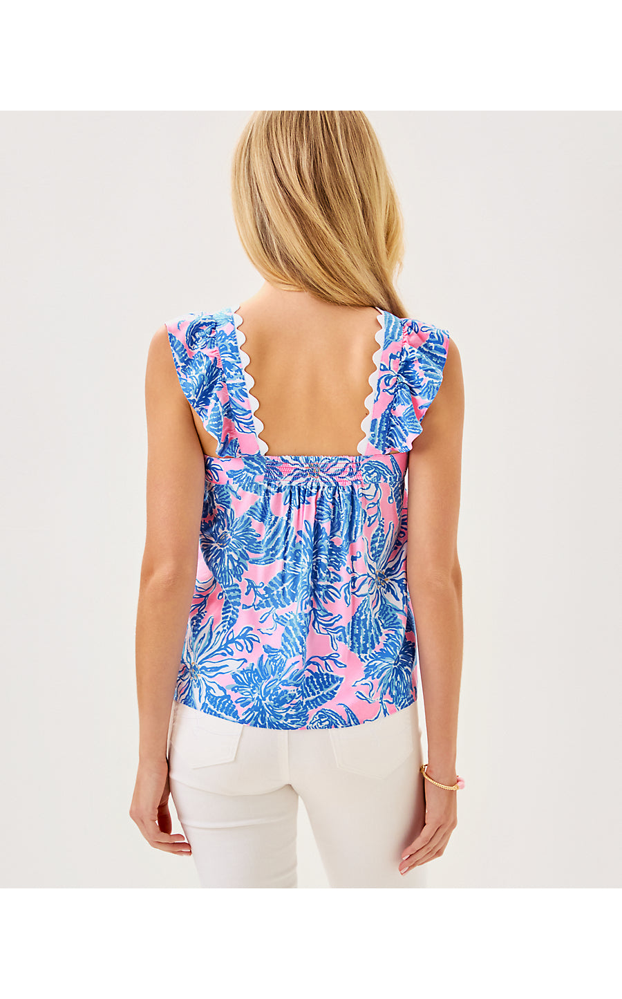 GYAH SLEEVELESS TOP, CONCH SHELL PINK UP SCALE