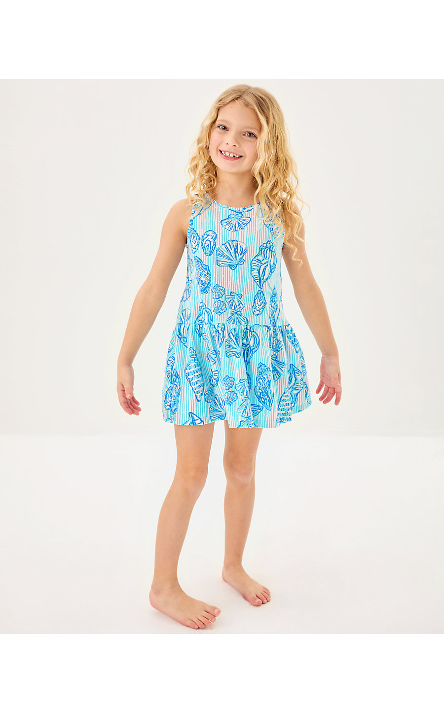 MINI DIXI DRESS, FRESH WATER BLUE COOL AS SHELL