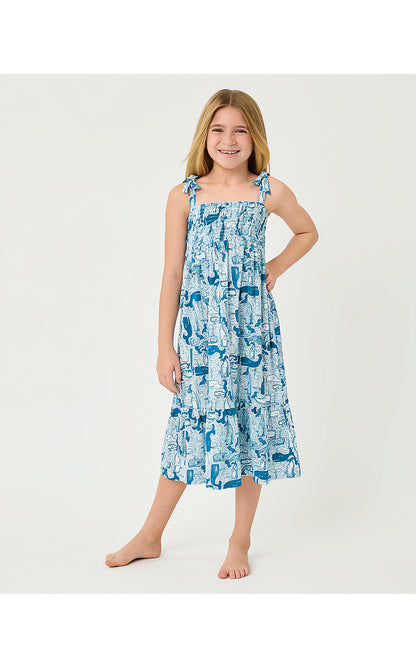 MINI KAILUA MAXI DRESS, NASSAU BLUE THAR SHE BLOWS