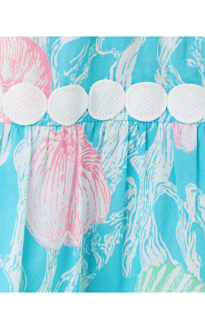 MINI ZANNA MIDI DRESS, CAPRI BLUE SHELDEN