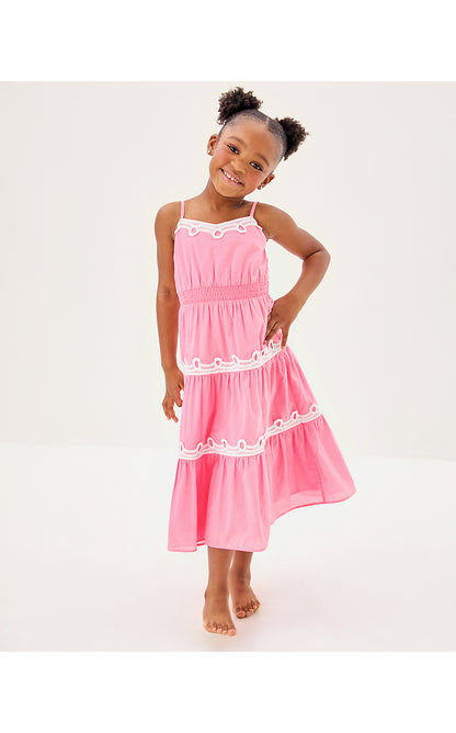 MINI ZANNA MIDI DRESS, CONCH SHELL PINK