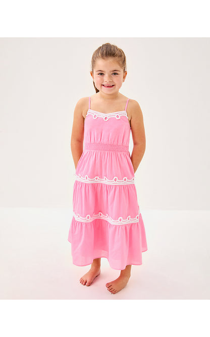 MINI ZANNA MIDI DRESS, CONCH SHELL PINK