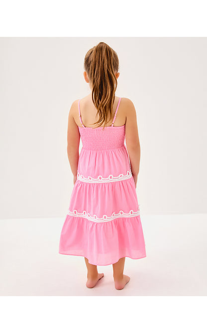 MINI ZANNA MIDI DRESS, CONCH SHELL PINK