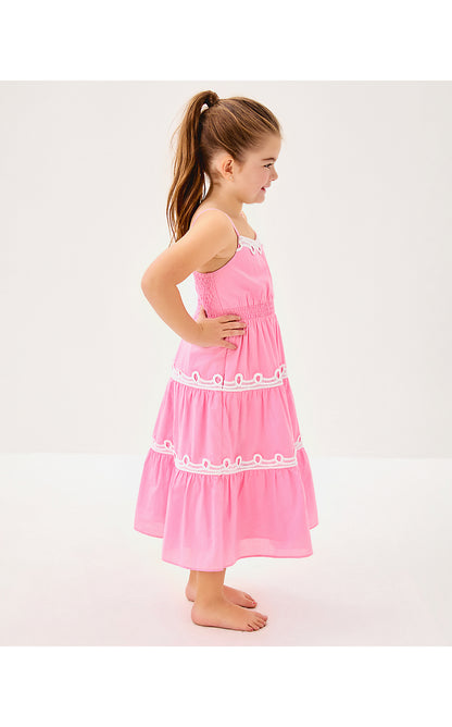 MINI ZANNA MIDI DRESS, CONCH SHELL PINK