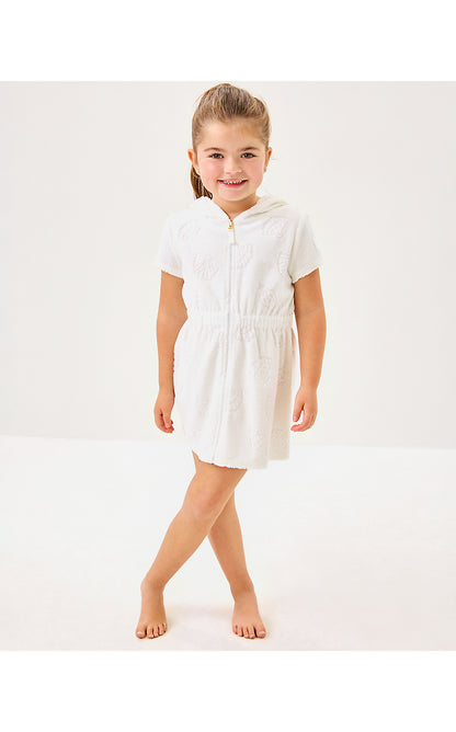 CHAPLIN COVER UP, RESORT WHITE BEACHCOMBER SHELL JACQUARD TERRY