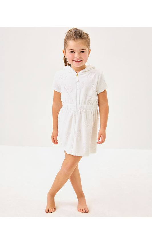 CHAPLIN COVER UP, RESORT WHITE BEACHCOMBER SHELL JACQUARD TERRY