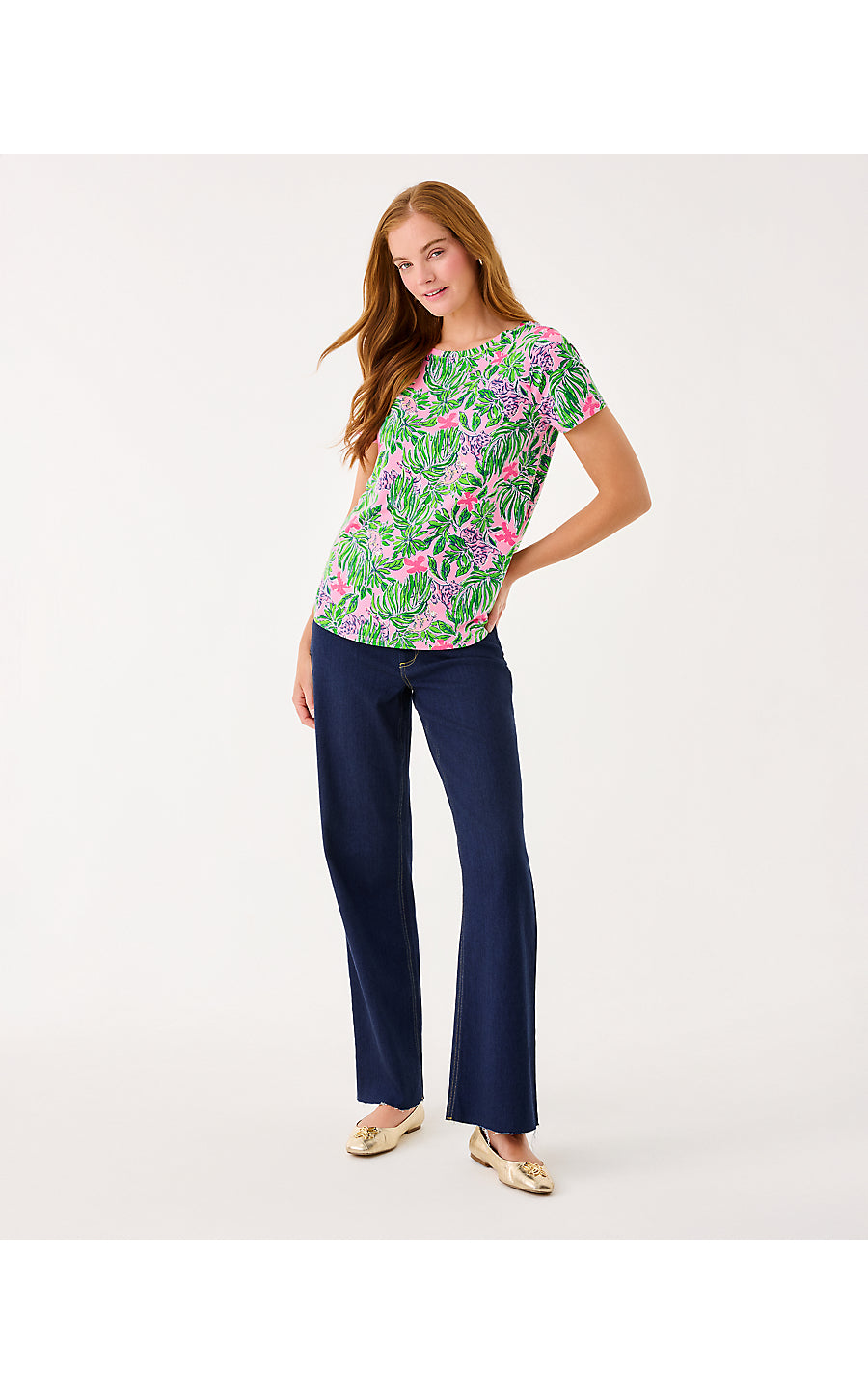 KEY WEST TOP, CONCH SHELL PINK ROARING WITH JOY