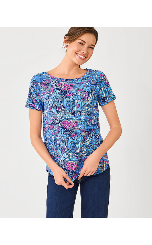 KEY WEST TOP, MULTI PAISLEY PARADE