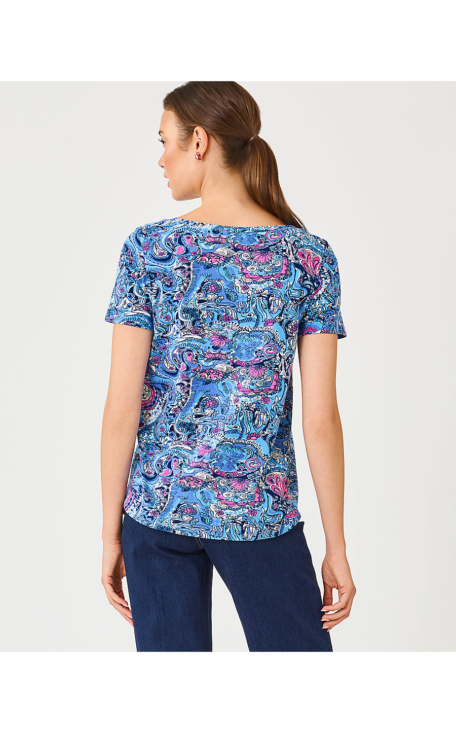 KEY WEST TOP, MULTI PAISLEY PARADE