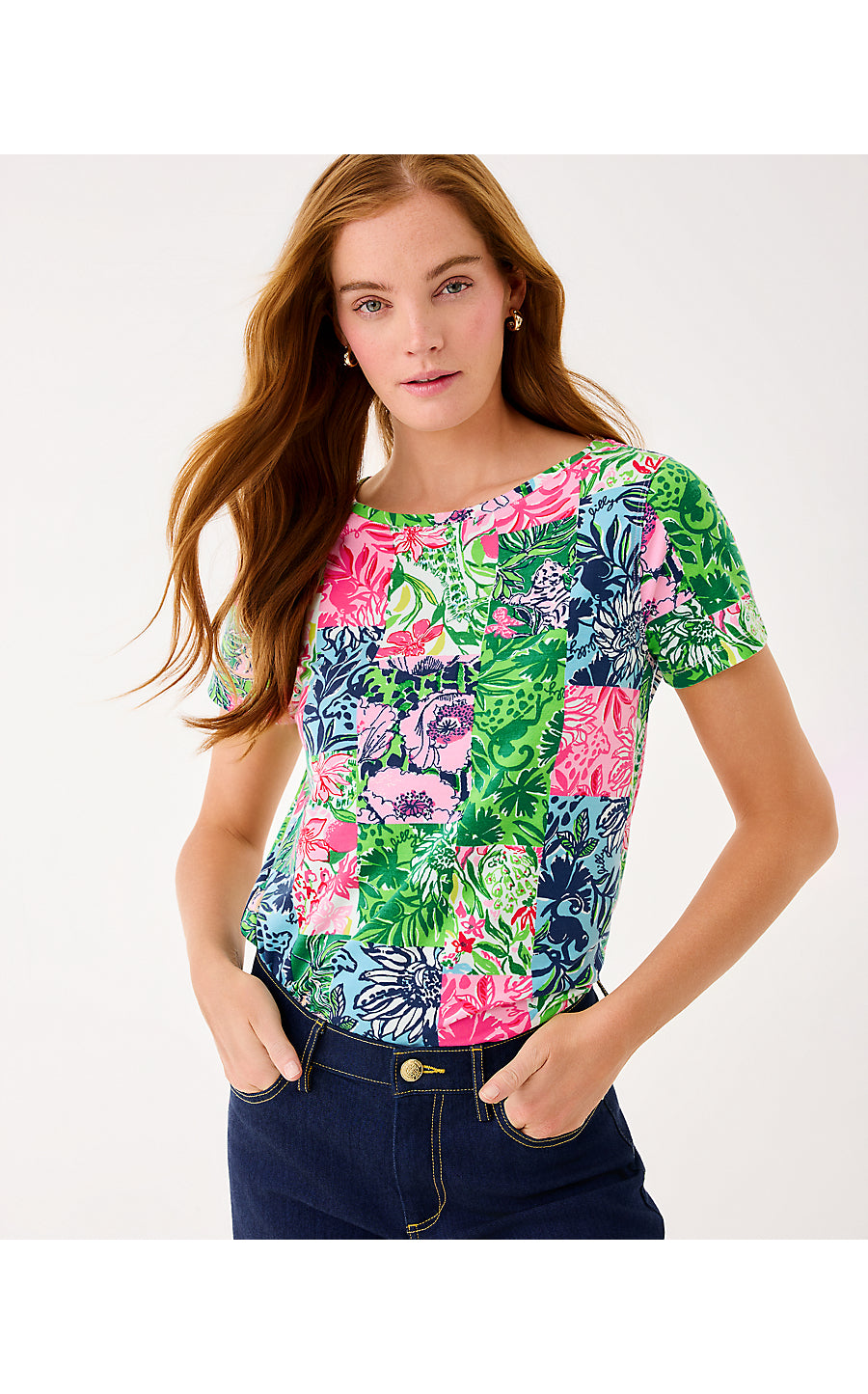 KEY WEST TOP, MULTI PARTY PUNCH PATCH