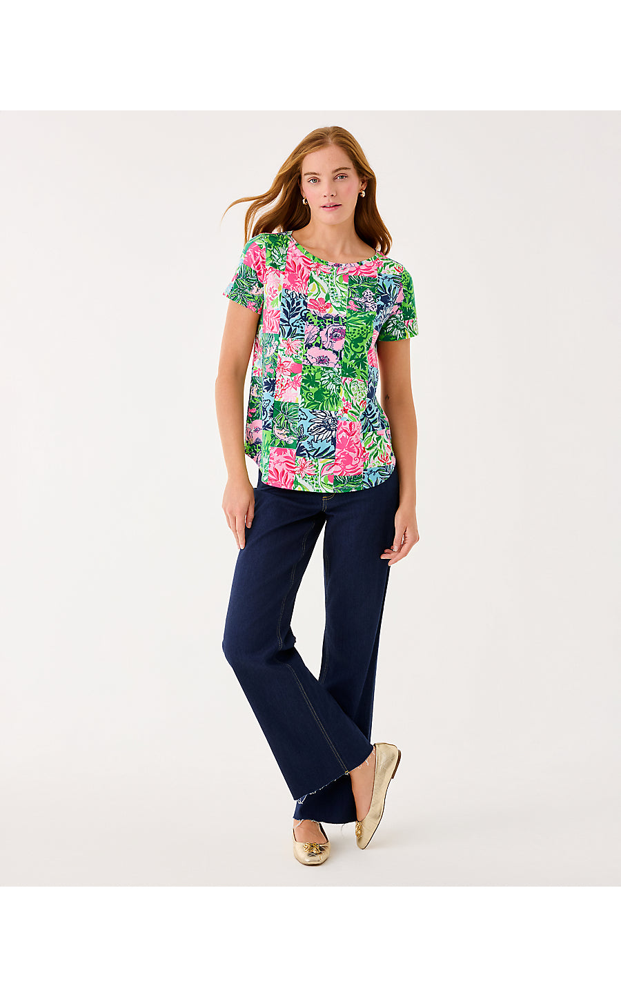 KEY WEST TOP, MULTI PARTY PUNCH PATCH