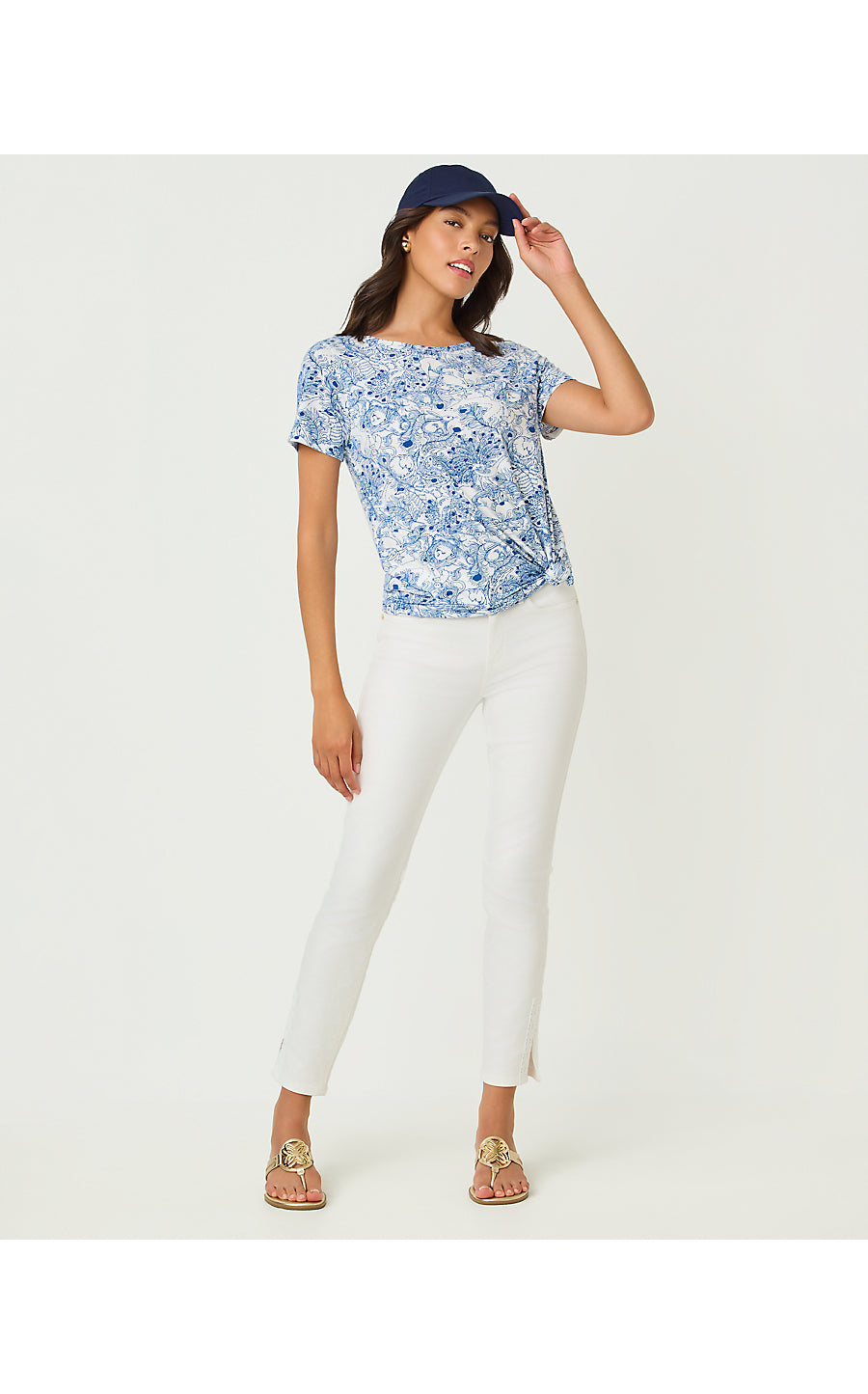 KEY WEST TOP, STARLIGHT NAVY ZOOLOGY