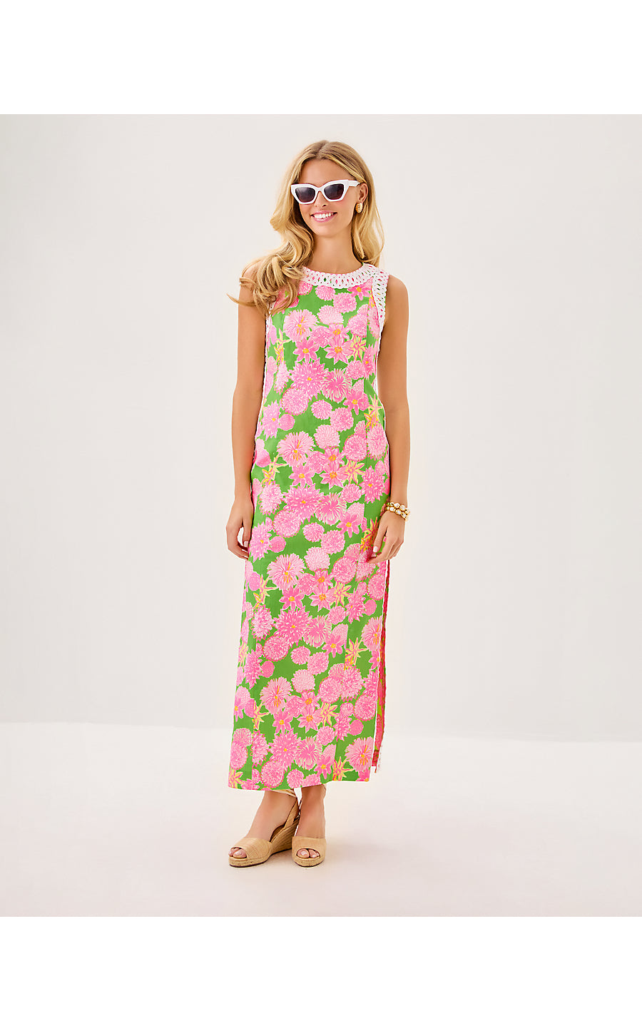 SADIE MAXI ROMPER, MULTI SEASIDE GARDEN OVERPRINT