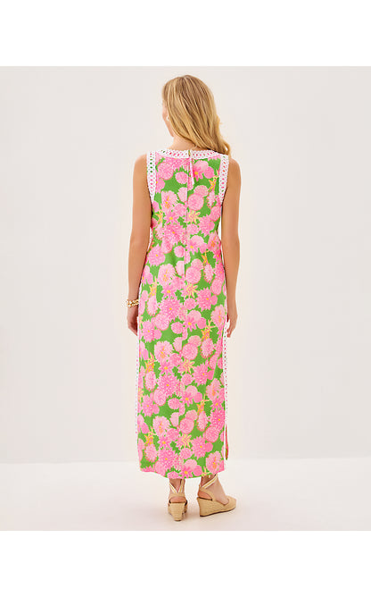SADIE MAXI ROMPER, MULTI SEASIDE GARDEN OVERPRINT