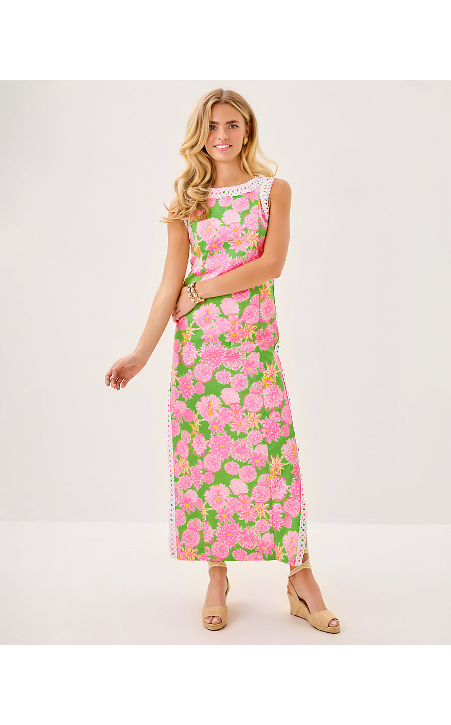 SADIE MAXI ROMPER, MULTI SEASIDE GARDEN OVERPRINT