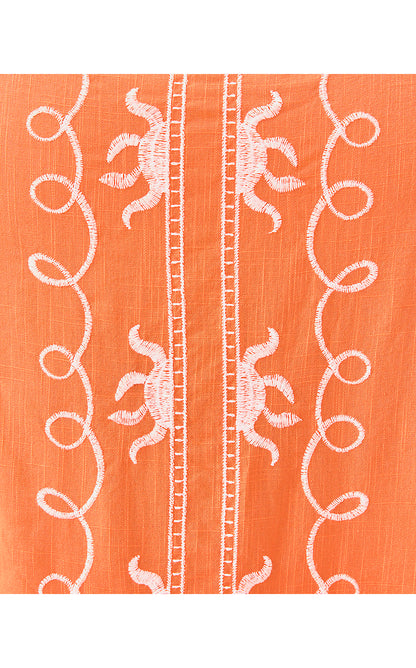 ROZALIE MAXI DRESS, PAPAYA FROND FANTASY EMBROIDERY