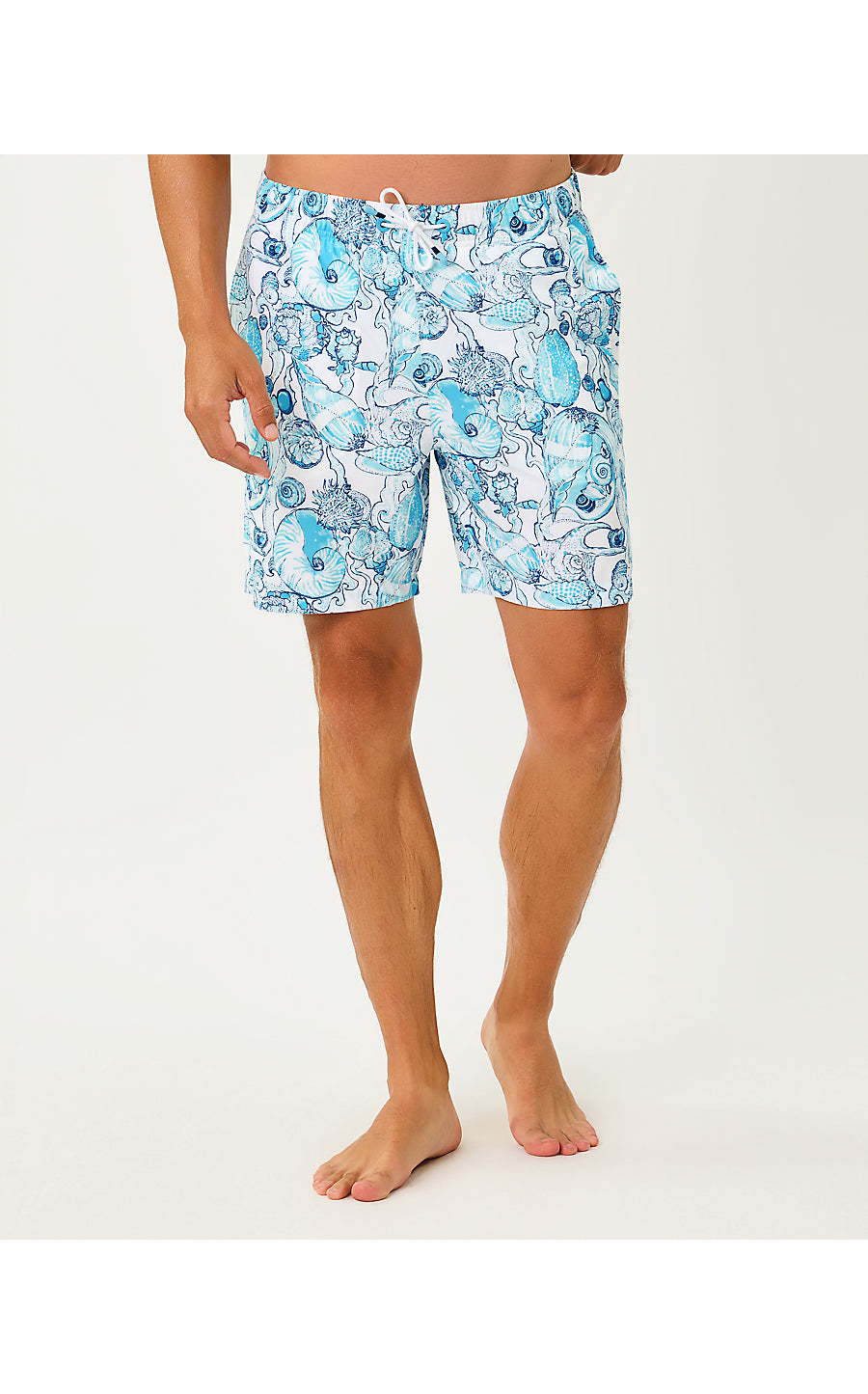 MENS STUFF DEL LAGO SWIM TRUNK, RESORT WHITE SHELL SHINE