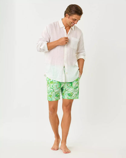 MENS STUFF DEL LAGO SWIM TRUNK, RESORT WHITE SHIP TO SHORE