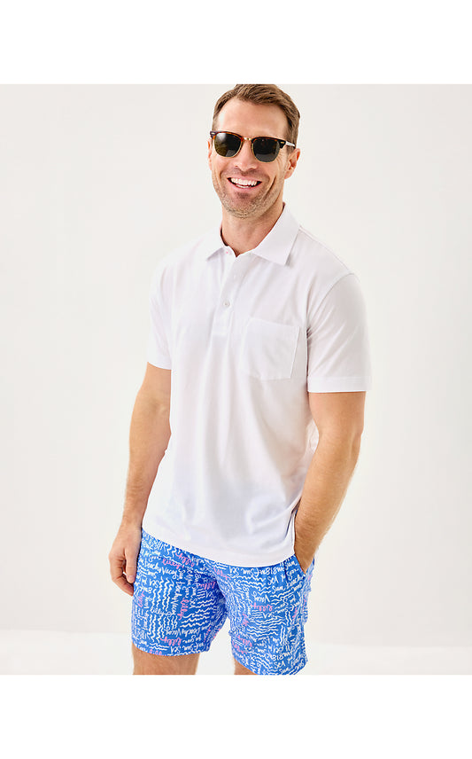 MENS STUFF DEL LAGO SWIM TRUNK, SUNWASHED BLUE SEACRETS