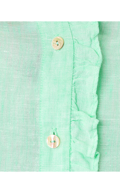 CARDEN RUFFLE TOP, MINT CONDITION X RESORT WHITE