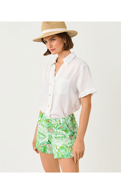 CARDEN RUFFLE TOP, RESORT WHITE