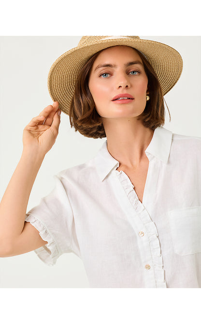 CARDEN RUFFLE TOP, RESORT WHITE