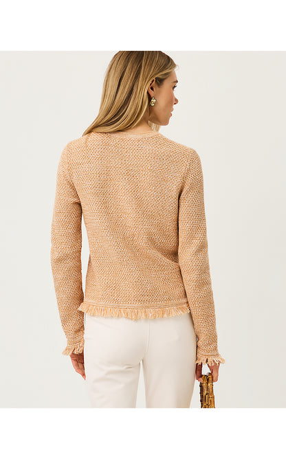 KELSO CARDIGAN, ICED LATTE MARL