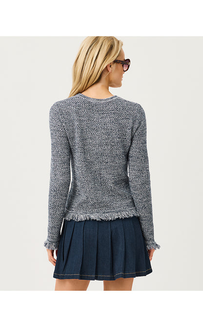 KELSO CARDIGAN, LOW TIDE NAVY MARL