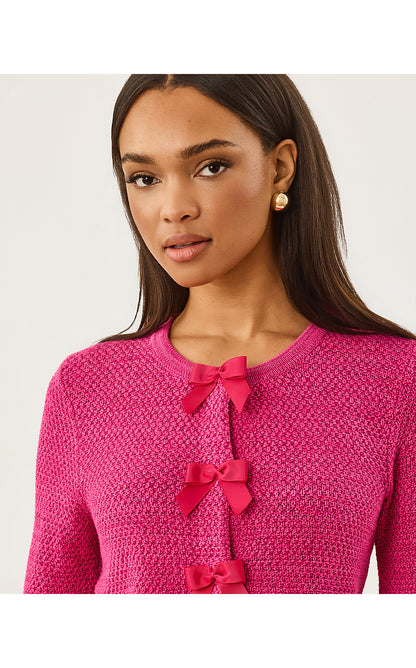KELSO CARDIGAN, PINK ASTER MARL