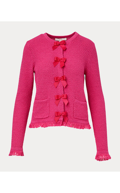 KELSO CARDIGAN, PINK ASTER MARL