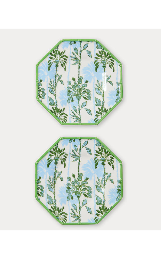 GWP SET OF 2 APPETIZER PLATES, RESORT WHITE SWAYIN IN THE BREEZE ACCESSORIES SMALL