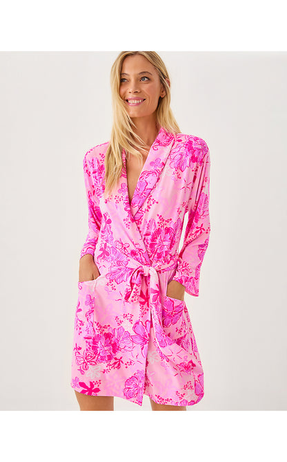 ISSIE PJ KNIT ROBE, PARIGI PINK SUPPORTING SQUAD