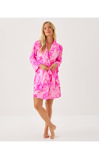 ISSIE PJ KNIT ROBE, PARIGI PINK SUPPORTING SQUAD