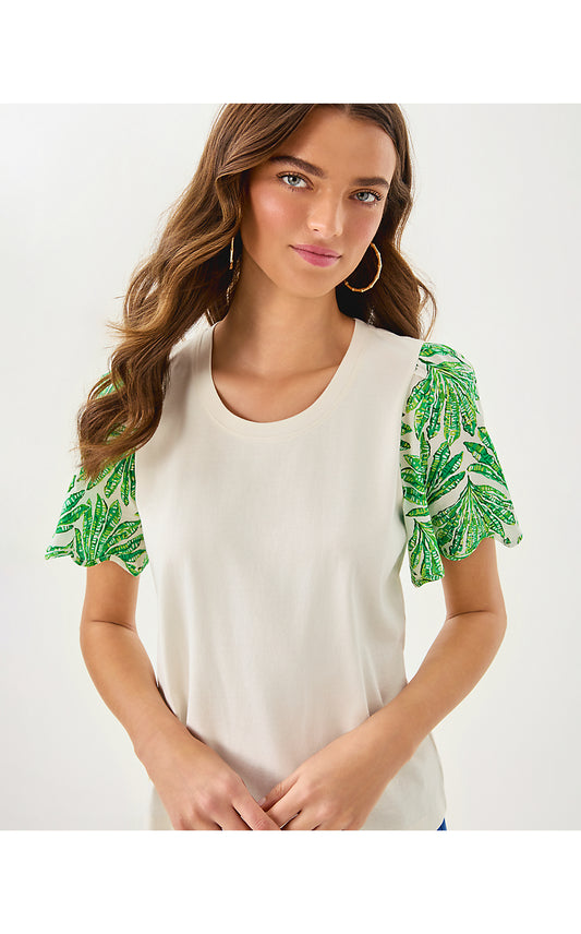 BRITTAN KNIT TOP, COCONUT SHADY BABE