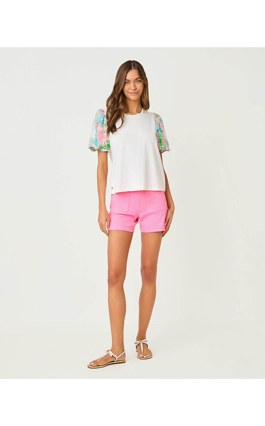 BRITTAN KNIT TOP, RESORT WHITE VINEY LINEY