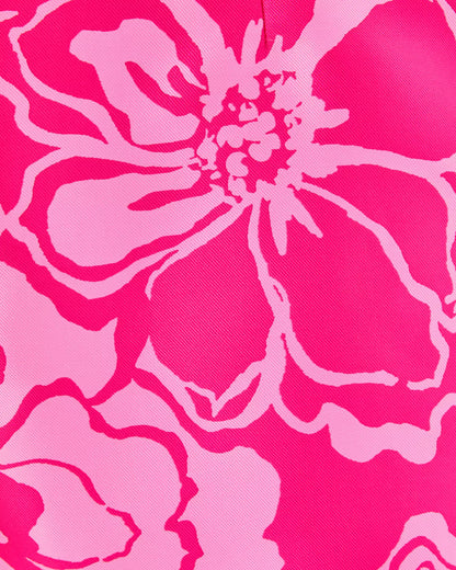 BRITNEE JACQUARD SHIFT DRESS, PARIGI PINK GO BIG SATIN JACQUARD