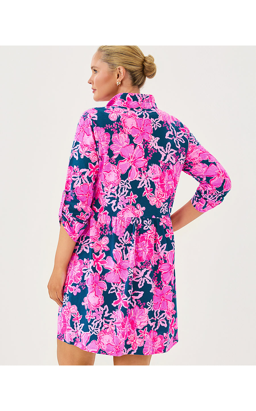 SARALYN DRESS, STARLIGHT NAVY ONCE AND FLORAL