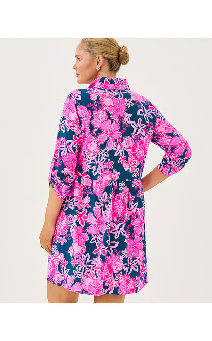 SARALYN DRESS, STARLIGHT NAVY ONCE AND FLORAL