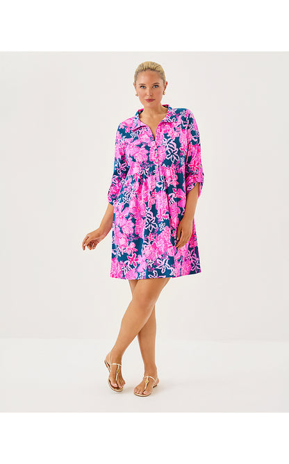 SARALYN DRESS, STARLIGHT NAVY ONCE AND FLORAL