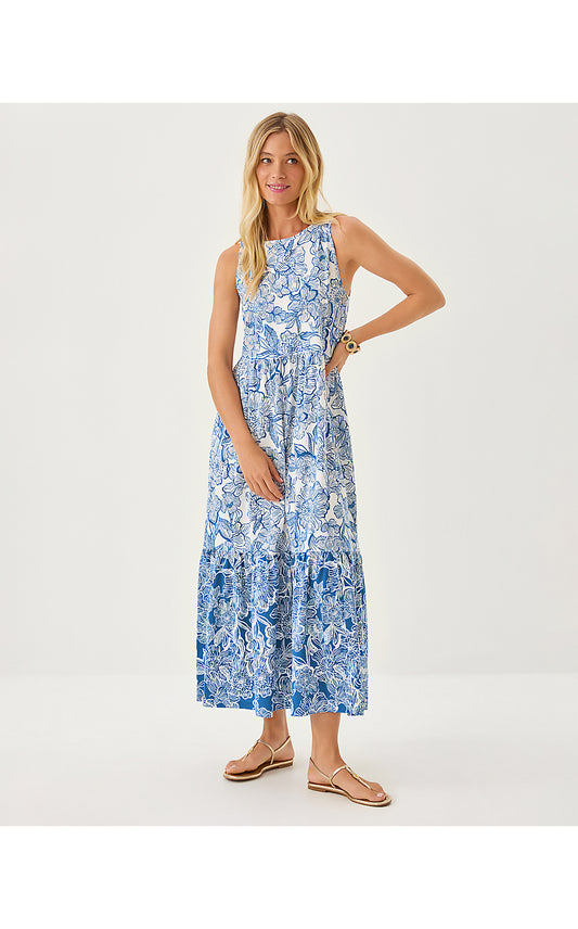 HAYLEIGH MIDI DRESS, STARLIGHT NAVY UNFORGETTABLE