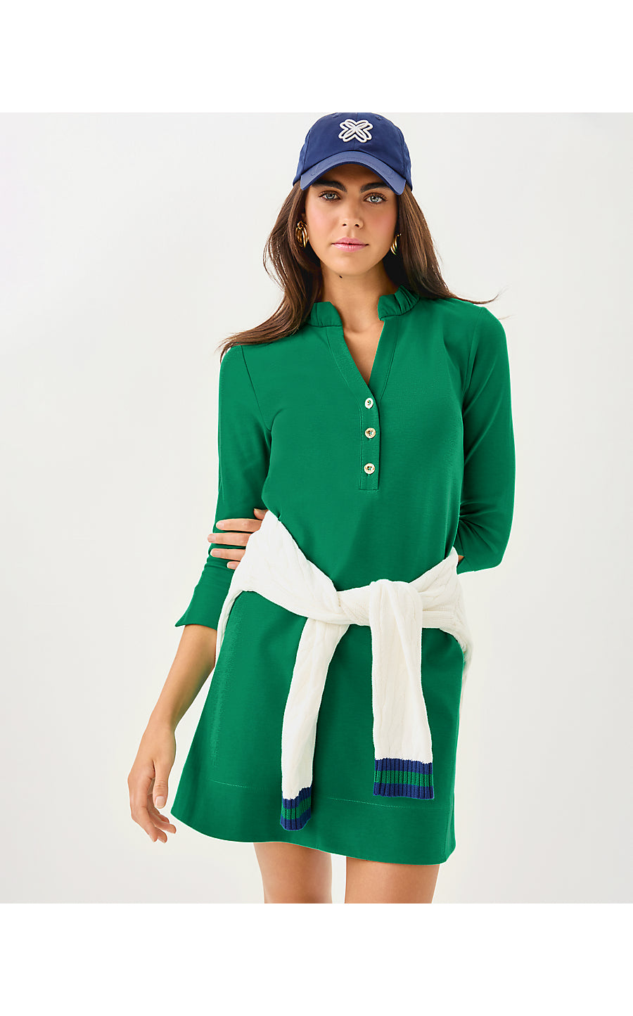 KNIGHTLEY DRESS, FIDDLE LEAF GREEN