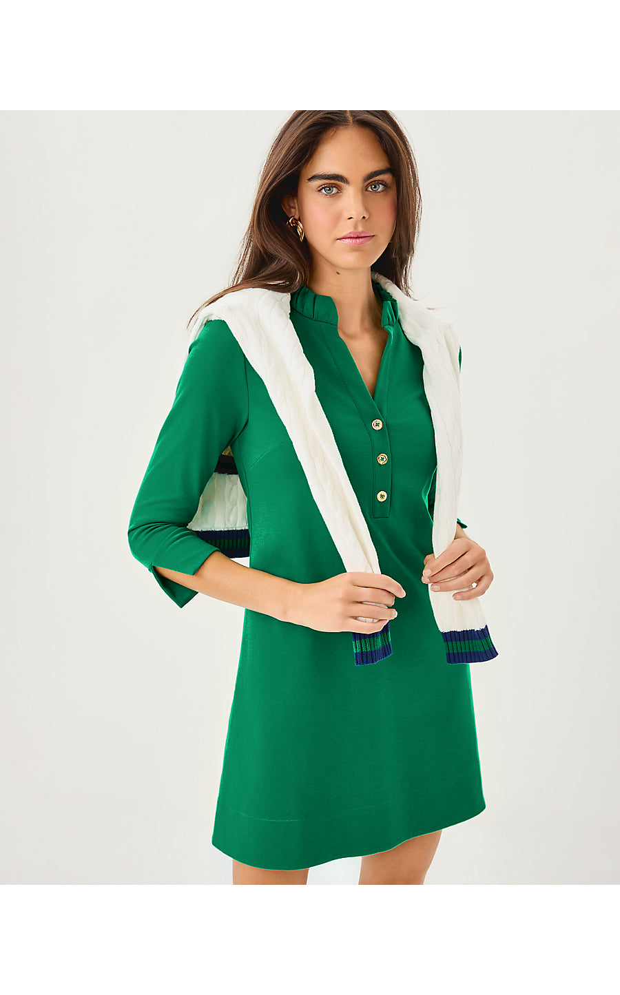 KNIGHTLEY DRESS, FIDDLE LEAF GREEN