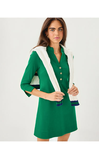 KNIGHTLEY DRESS, FIDDLE LEAF GREEN