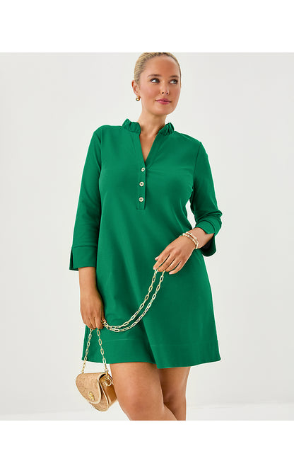 KNIGHTLEY DRESS, FIDDLE LEAF GREEN