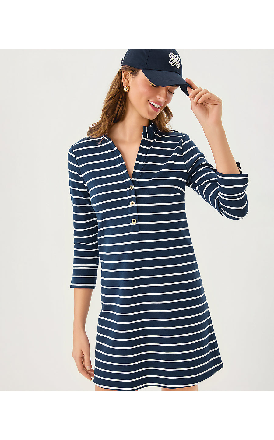 KNIGHTLEY DRESS, LOW TIDE NAVY HERITAGE STRIPE
