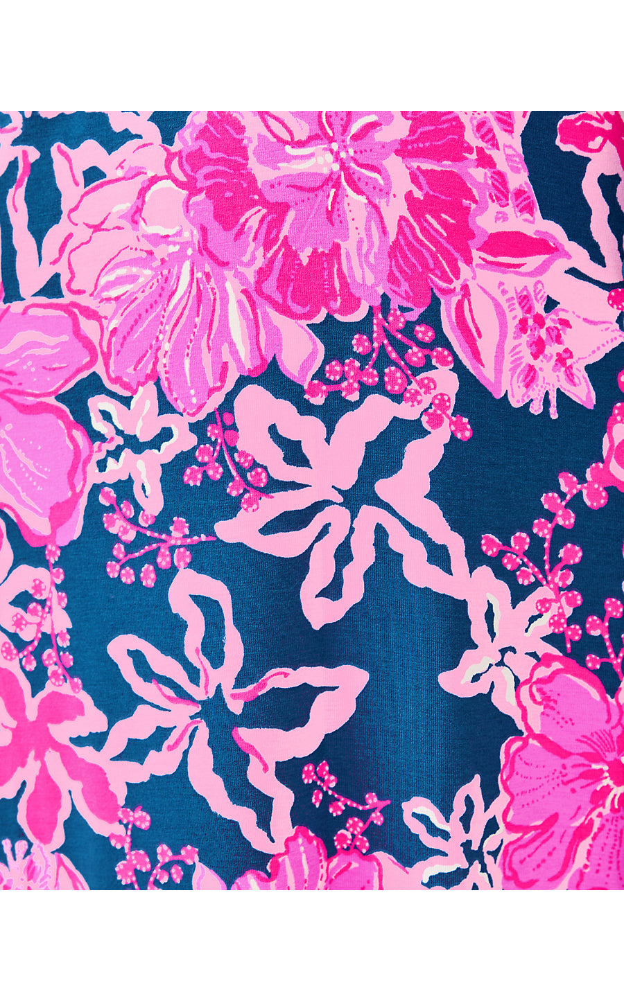 RYLAND MIDI DRESS, STARLIGHT NAVY ONCE AND FLORAL ENGINEERED KNIT DRESS