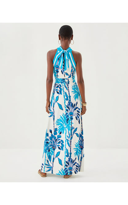 DEVENA MAXI DRESS, COCONUT OVERSIZED SWAYIN IN THE BREEZE ENGINEERED KNIT MAX