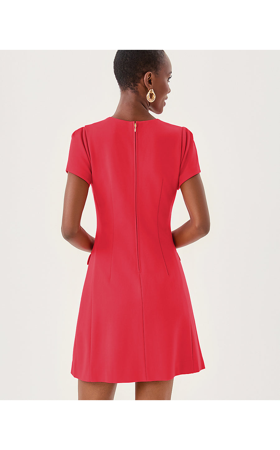 FALLON DRESS, CHERRY RED