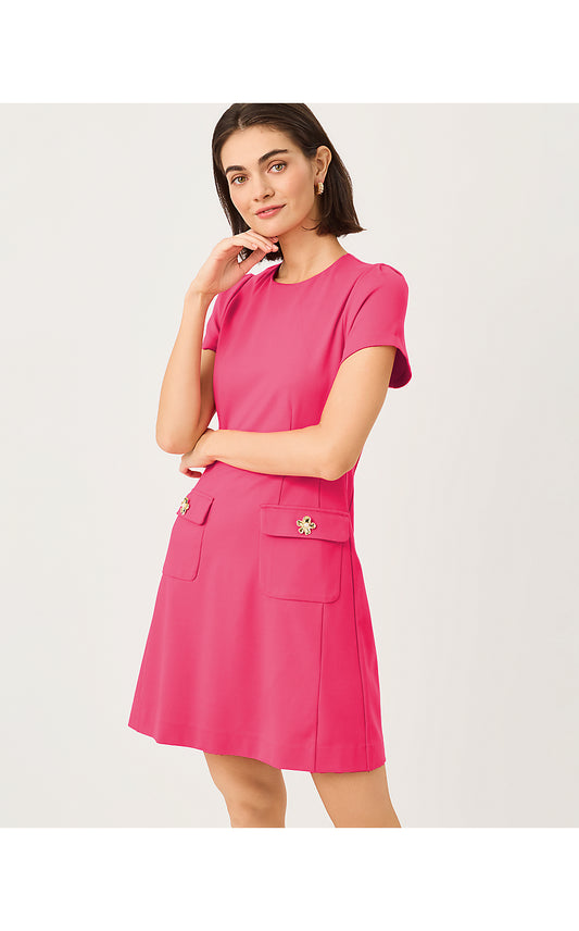 FALLON DRESS, PINK ASTER
